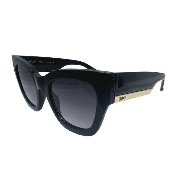QUAY Australia By The Way Oversized Sunglasses - 54-23-145 - Black - Picture 1 of 11